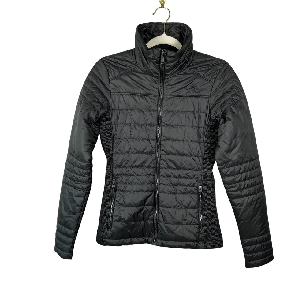 The North Face Womens Insulated Puffer Jacket Black XS Full Zip